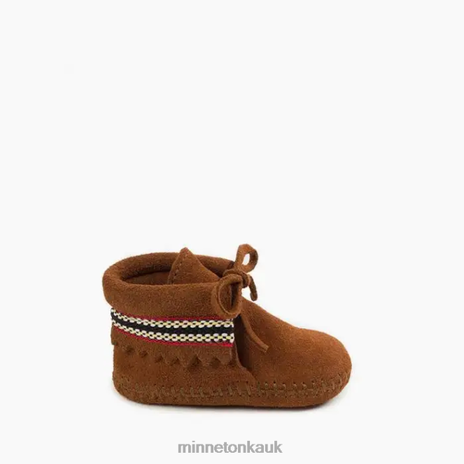 Minnetonka Kids Brown Braid Bootie Footwear AD084484