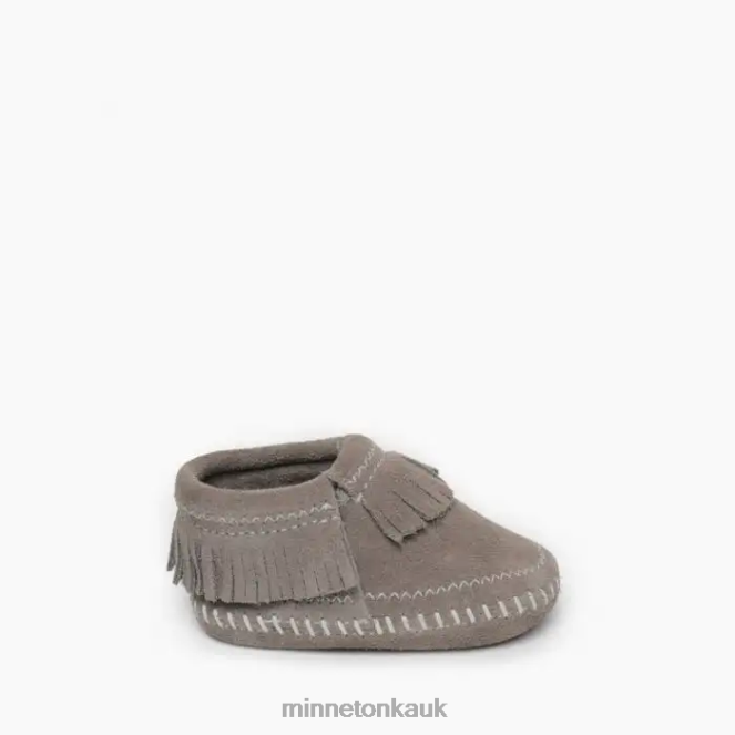 Minnetonka Kids Grey Riley Bootie Footwear AD084478