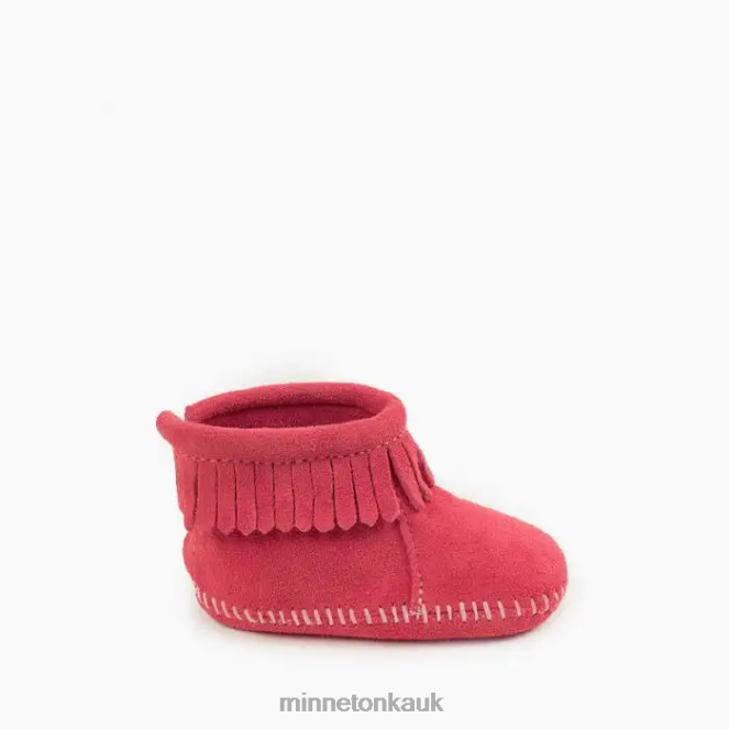 Minnetonka Kids Hot Pink Back Flap Bootie Footwear AD084491