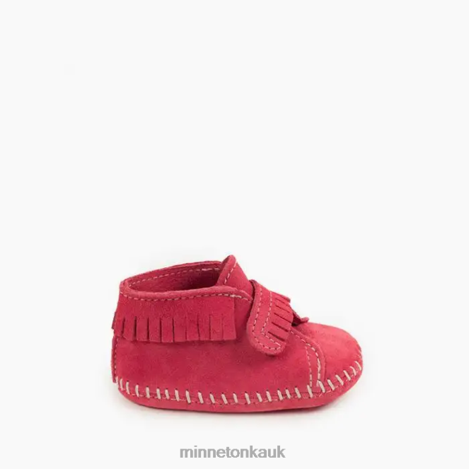 Minnetonka Kids Hot Pink Front Strap Bootie Footwear AD084487