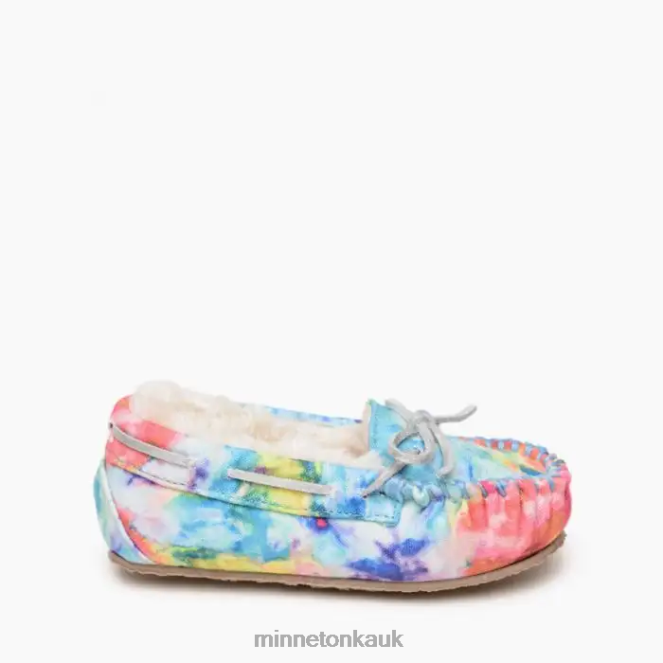 Minnetonka Kids Bright Blue Splash Tie-Dye Cassie Footwear AD084504