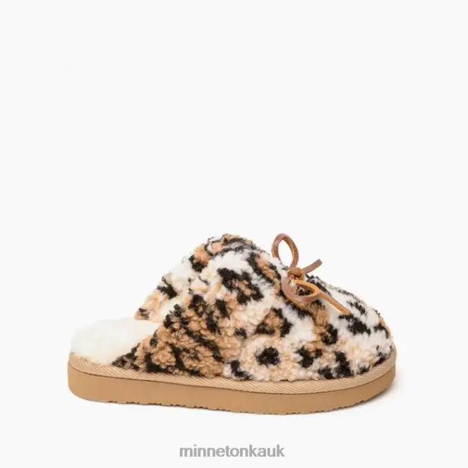 Minnetonka Kids Cinnamon Animal Mini Flurry Scuff Footwear AD084508