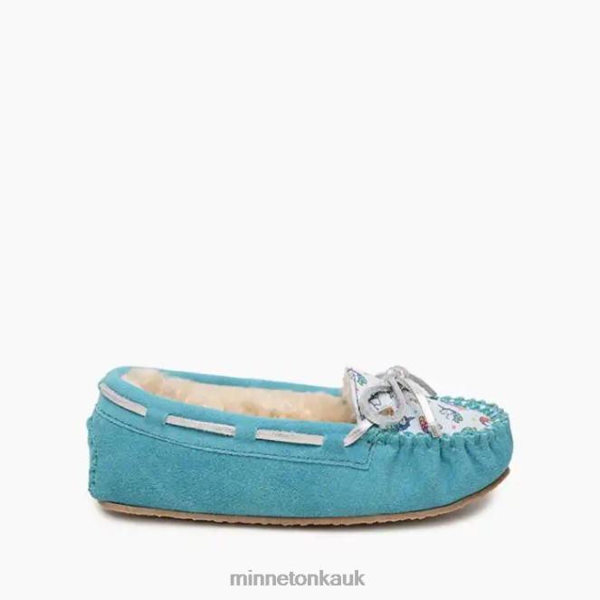 Minnetonka Kids Turquoise Unicorn Cassie Footwear AD084497