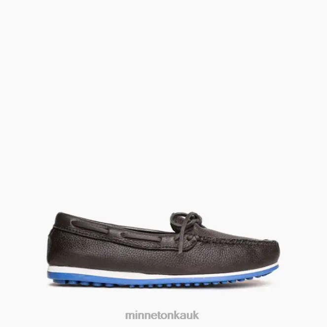 Minnetonka Men Black Moosehide Plus Footwear AD084347