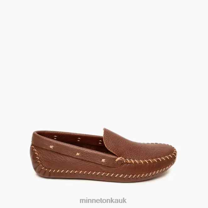 Minnetonka Men Brown P.W. Softsole Driving Loafer Footwear AD084374