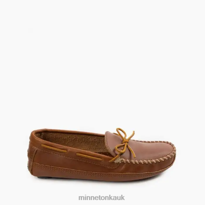 Minnetonka Men Chestnut Essential Driver Footwear AD084345