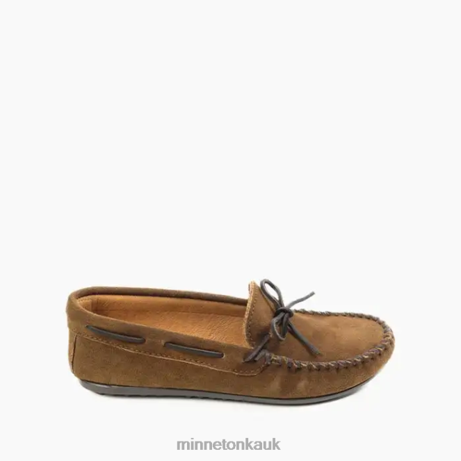 Minnetonka Men Dusty Brown Classic Moc Footwear AD084329