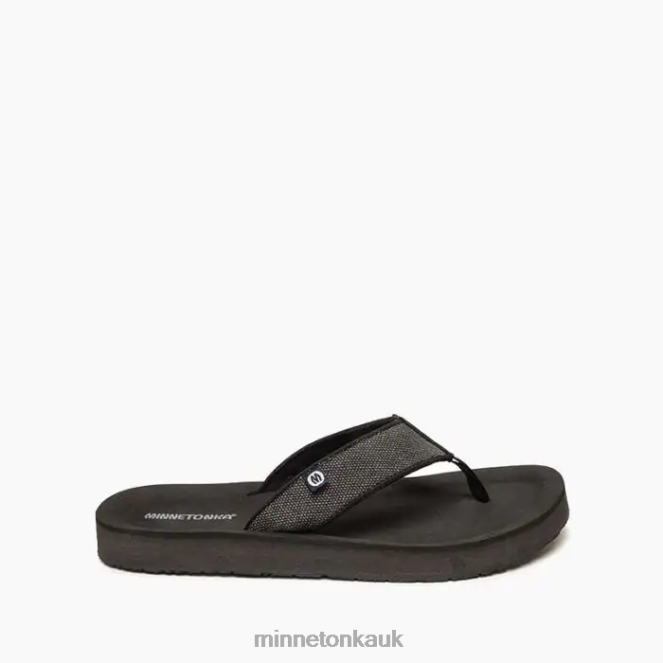 Minnetonka Men Black Heath 1 Footwear AD084444