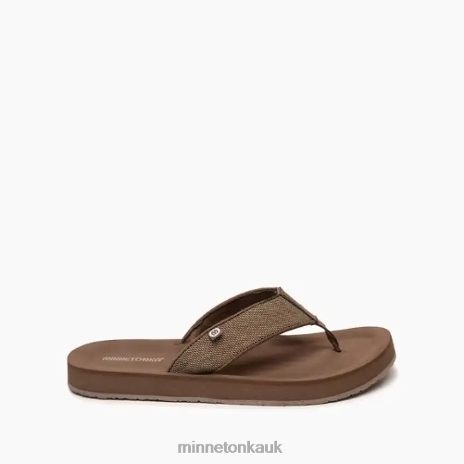 Minnetonka Men Brown Heath 2 Footwear AD084445