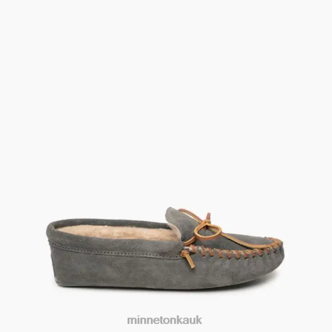 Minnetonka Men Grey Pile Lined Softsole Footwear AD084413