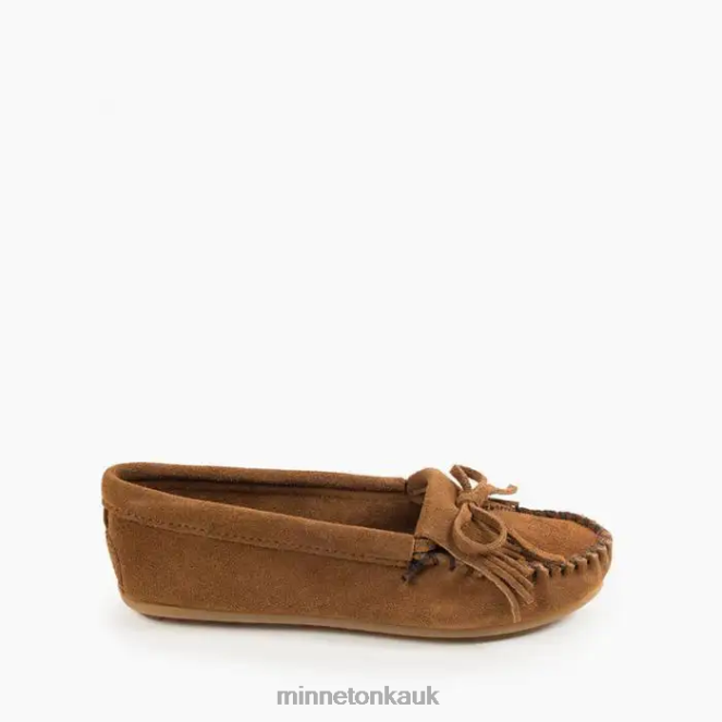 Minnetonka Women Dusty Brown Kilty Hardsole Footwear AD08475