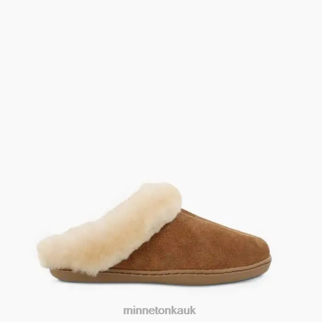 Minnetonka Women Golden Tan Sheepskin Mule Footwear AD084232